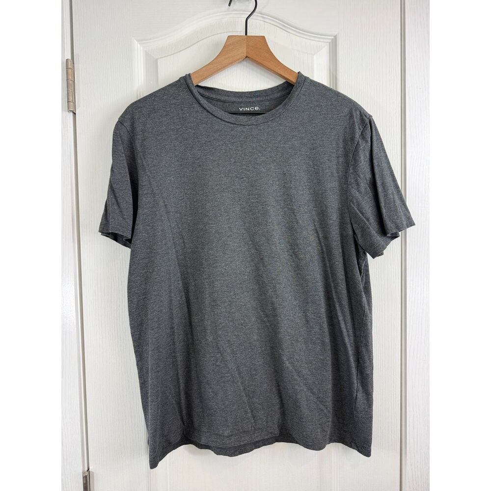 Vince Men's Pima Cotton Crew Neck T-Shirt Gray Size Medium M